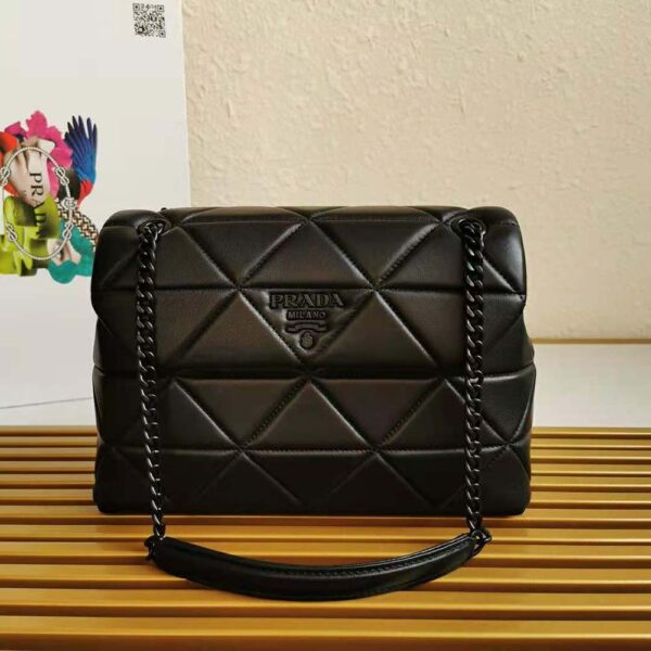 Prada Women Large Nappa Leather Prada Spectrum Bag-Black - Image 2