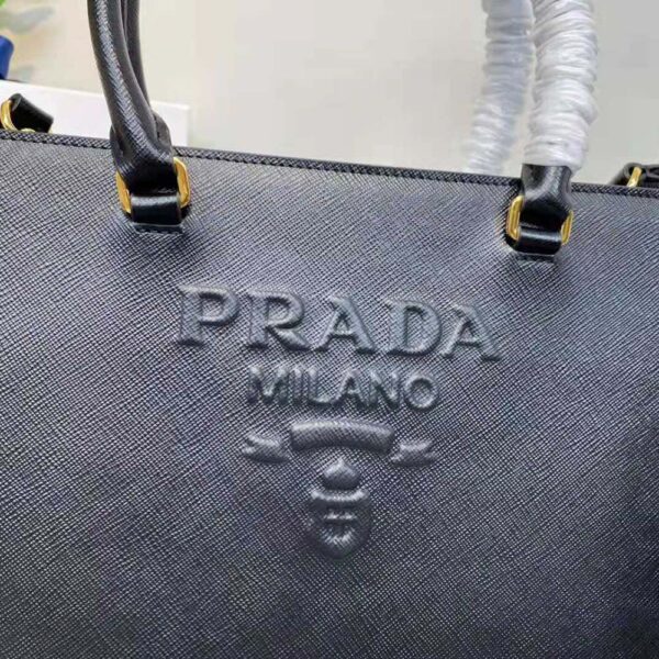 Prada Women Large Saffiano Leather Handbag-Black - Image 10