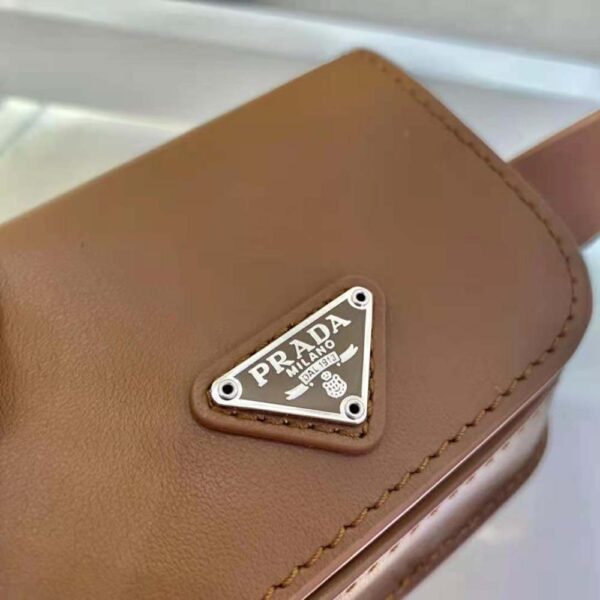 Prada Women Leather Belt With a Hybrid Multifunctional Design-Brown - Image 10