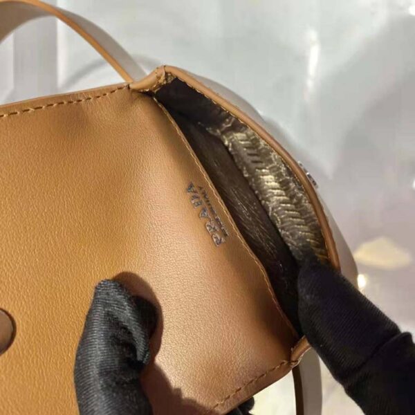 Prada Women Leather Belt With a Hybrid Multifunctional Design-Brown - Image 8