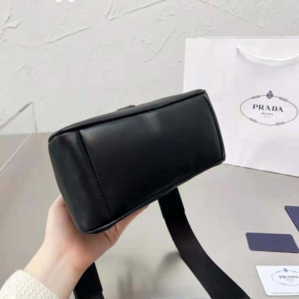 Prada Women Leather Prada Triangle Bag-Black - Image 7