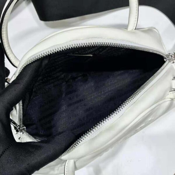 Prada Women Leather Prada Triangle Bag-White - Image 9