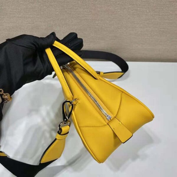 Prada Women Leather Prada Triangle Bag-Yellow - Image 6