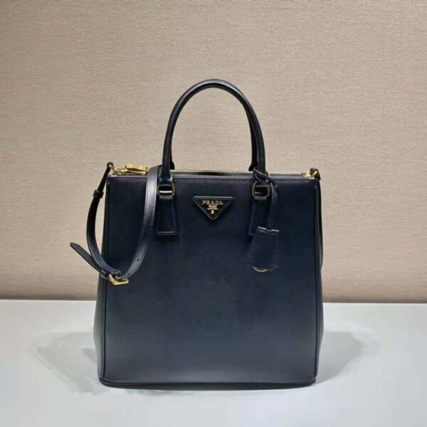Prada Women Medium Prada Galleria Saffiano Leather Bag-Black - Image 2