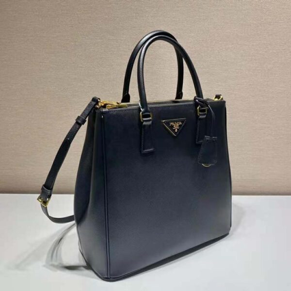 Prada Women Medium Prada Galleria Saffiano Leather Bag-Black - Image 4