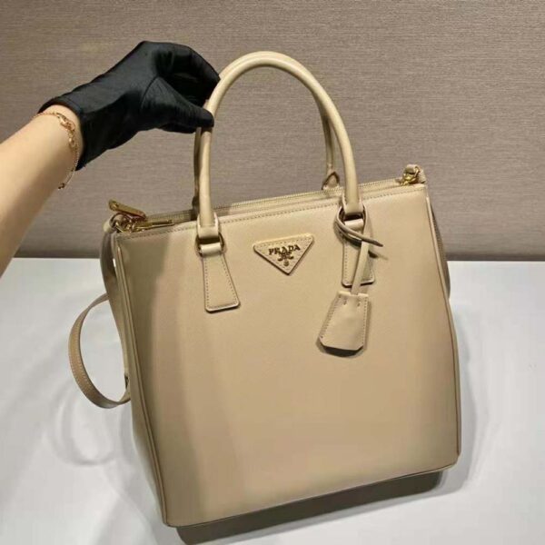 Prada Women Medium Prada Galleria Saffiano Leather Bag-Sandy - Image 4