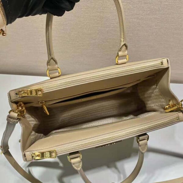Prada Women Medium Prada Galleria Saffiano Leather Bag-Sandy - Image 8