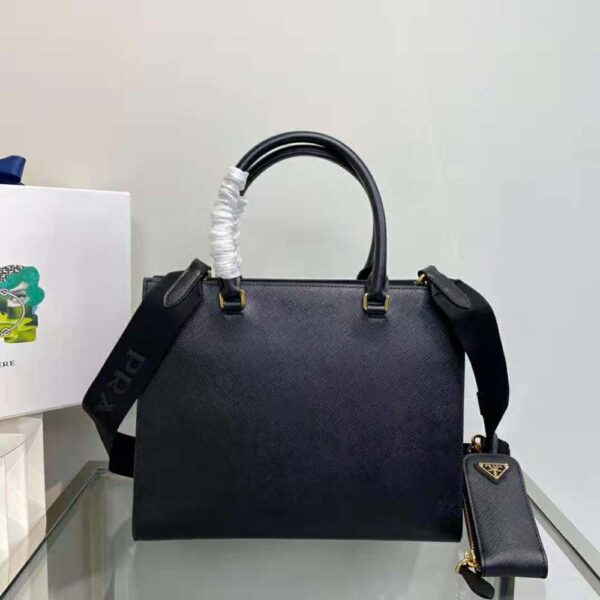 Prada Women Medium Saffiano Leather Handbag-Black - Image 3