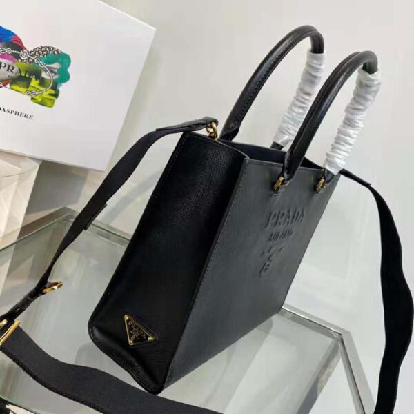 Prada Women Medium Saffiano Leather Handbag-Black - Image 7