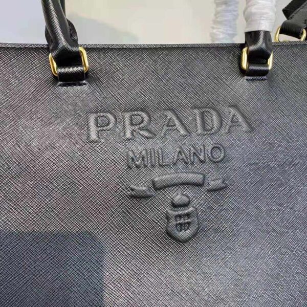 Prada Women Medium Saffiano Leather Handbag-Black - Image 9