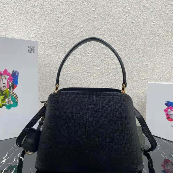 Prada Women Medium Saffiano Leather Prada Matinee Bag-Black - Image 3
