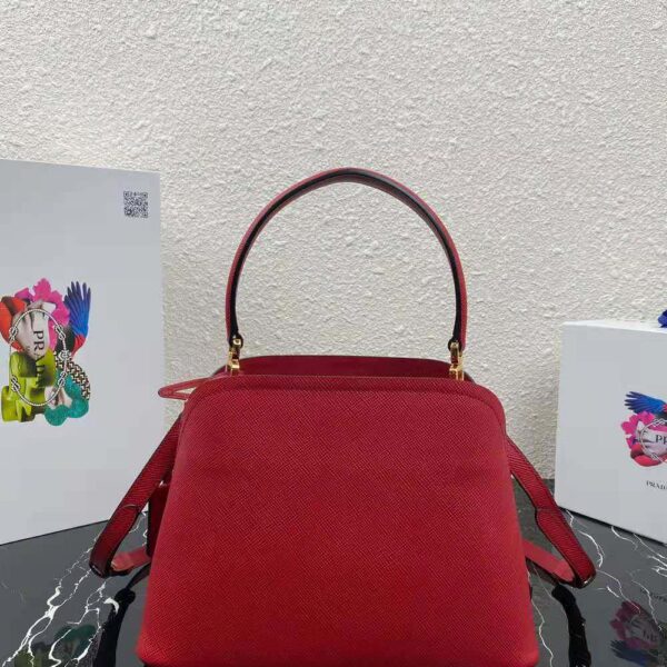 Prada Women Medium Saffiano Leather Prada Matinee Bag-Red - Image 3