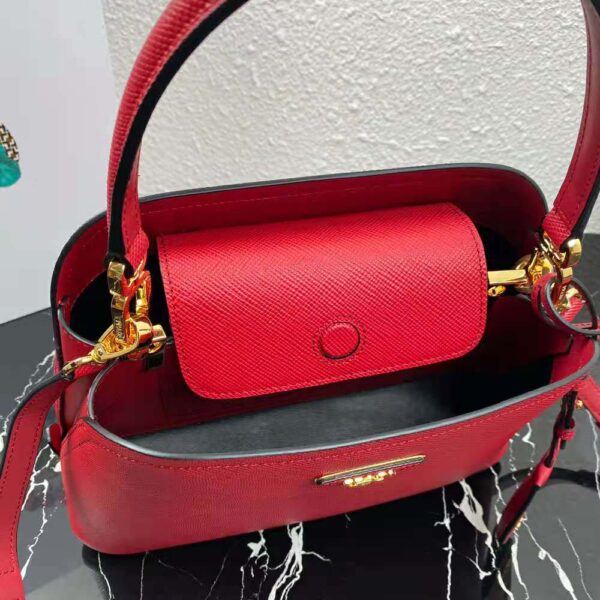 Prada Women Medium Saffiano Leather Prada Matinee Bag-Red - Image 6