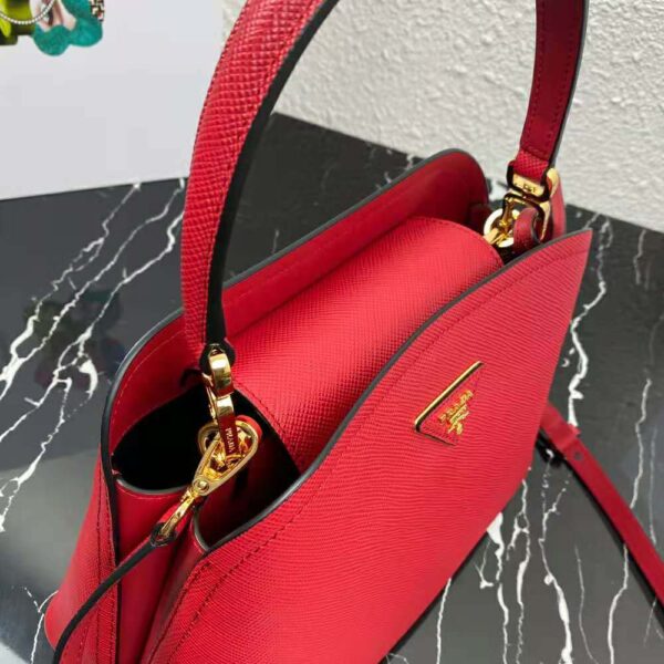 Prada Women Medium Saffiano Leather Prada Matinee Bag-Red - Image 7