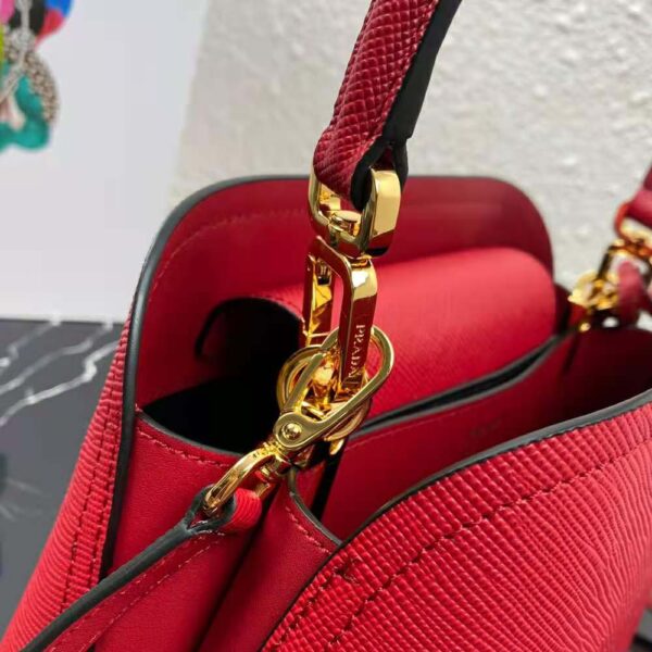 Prada Women Medium Saffiano Leather Prada Matinee Bag-Red - Image 8