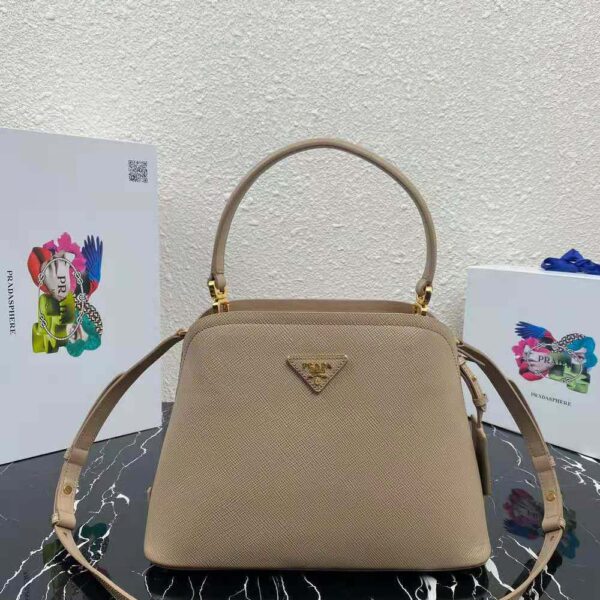 Prada Women Medium Saffiano Leather Prada Matinee Bag-Sandy - Image 2