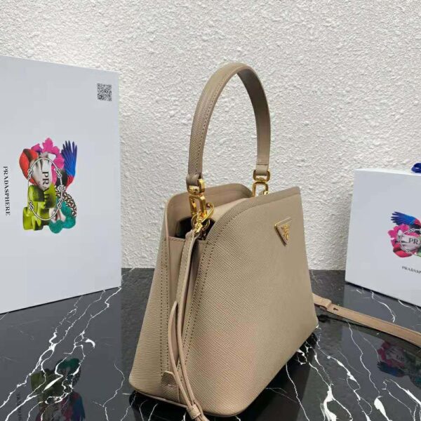 Prada Women Medium Saffiano Leather Prada Matinee Bag-Sandy - Image 4