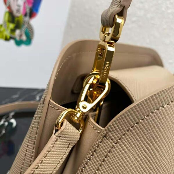 Prada Women Medium Saffiano Leather Prada Matinee Bag-Sandy - Image 8