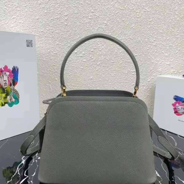 Prada Women Medium Saffiano Leather Prada Matinee Bag-Grey - Image 3