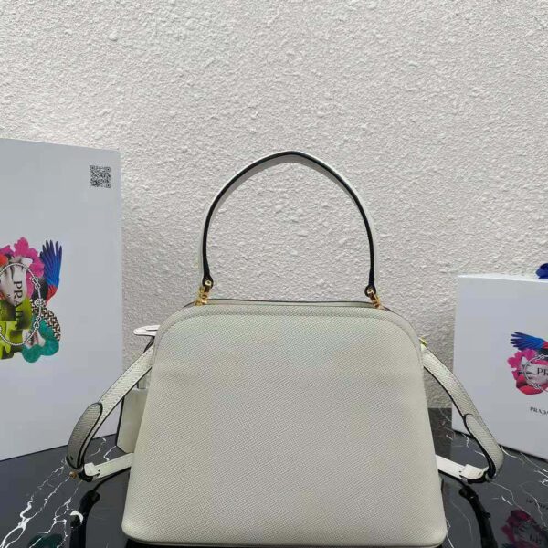 Prada Women Medium Saffiano Leather Prada Matinee Bag-White - Image 3