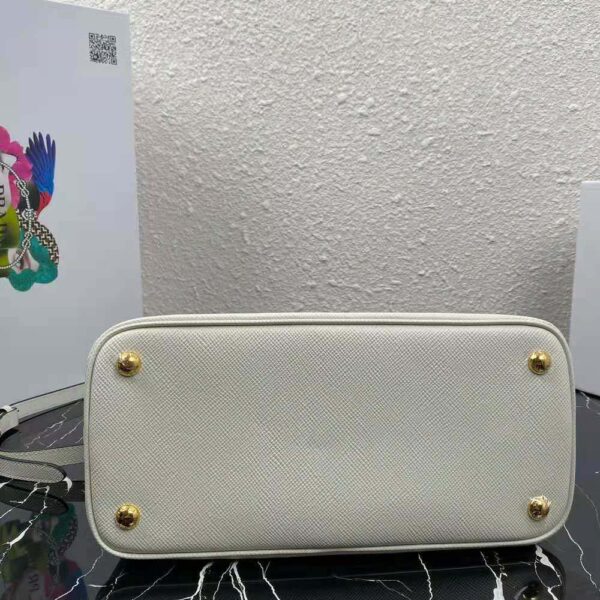Prada Women Medium Saffiano Leather Prada Matinee Bag-White - Image 5