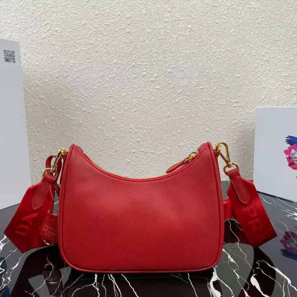 Prada Women Prada Re-Edition 2005 Saffiano Leather Bag-Red - Image 3