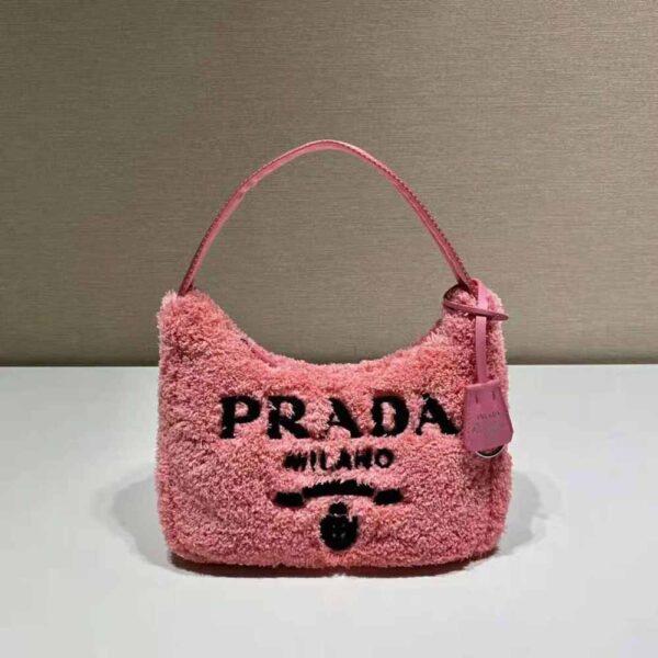 Prada Women Re-Edition 2000 Terry Mini-Bag-Pink - Image 2