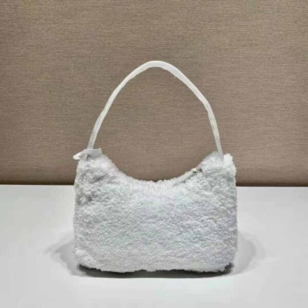 Prada Women Re-Edition 2000 Terry Mini-Bag-White - Image 5