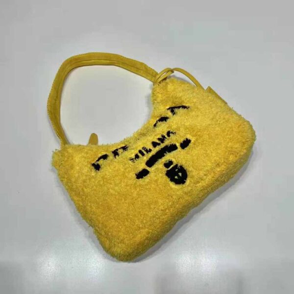 Prada Women Re-Edition 2000 Terry Mini-Bag-Yellow - Image 6