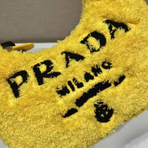 Prada Women Re-Edition 2000 Terry Mini-Bag-Yellow - Image 8