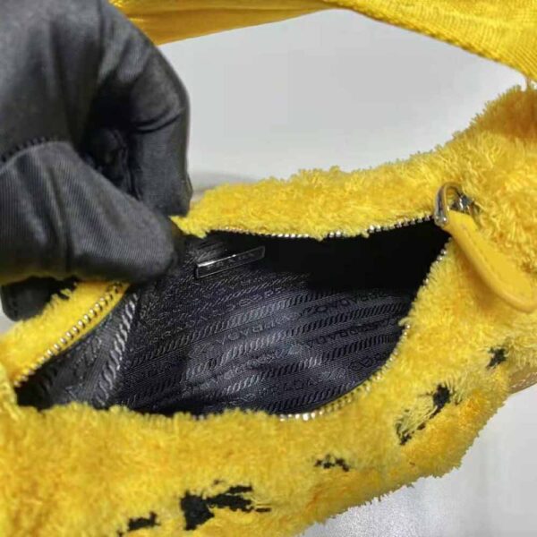 Prada Women Re-Edition 2000 Terry Mini-Bag-Yellow - Image 9