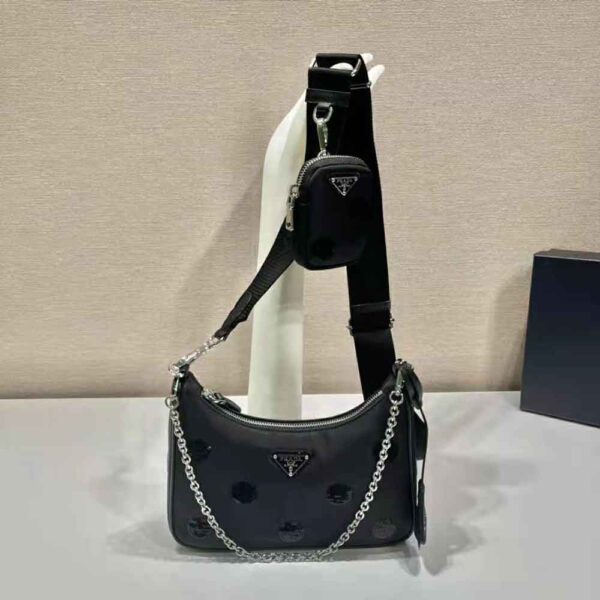 Prada Women Re-Edition 2005 Re-Nylon Polka-Dot Bag - Image 2
