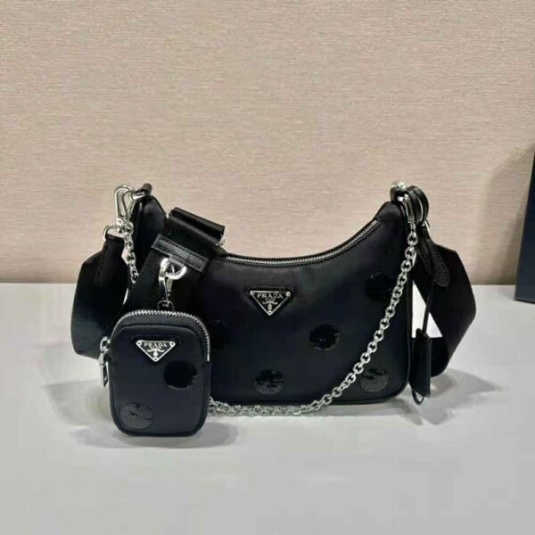 Prada Women Re-Edition 2005 Re-Nylon Polka-Dot Bag - Image 3