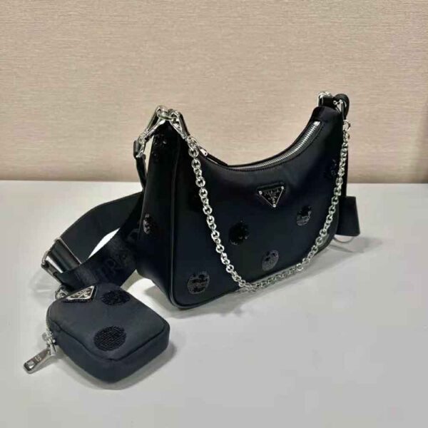 Prada Women Re-Edition 2005 Re-Nylon Polka-Dot Bag - Image 4