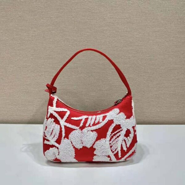 Prada Women Re-Edition 2006 Embroidered Drill Shoulder Bag - Image 3