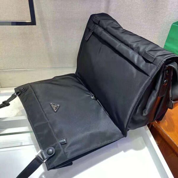 Prada Women Re-Nylon Large Padded Shoulder Bag-Black - Image 8