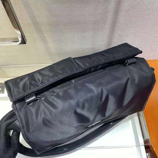 Prada Women Re-Nylon Large Padded Shoulder Bag-Black - Image 7