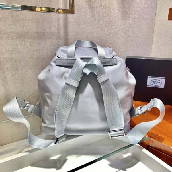 Prada Women Re-Nylon Medium Backpack-Silver - Image 4