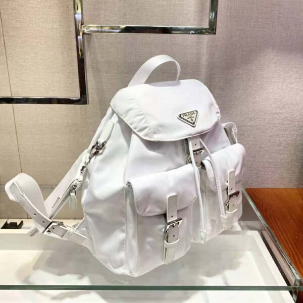 Prada Women Re-Nylon Medium Backpack-White - Image 4