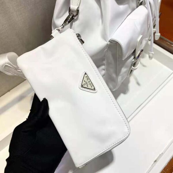 Prada Women Re-Nylon Medium Backpack-White - Image 8