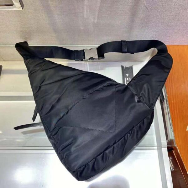 Prada Unisex Re-Nylon and Leather Backpack-Black - Image 5