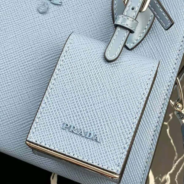 Prada Women Saffiano Leather Prada Monochrome Bag-Blue - Image 8