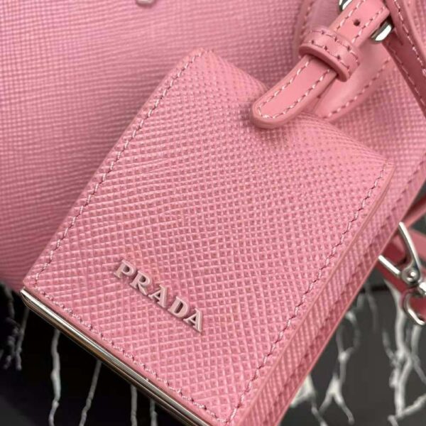 Prada Women Saffiano Leather Prada Monochrome Bag-Pink - Image 9