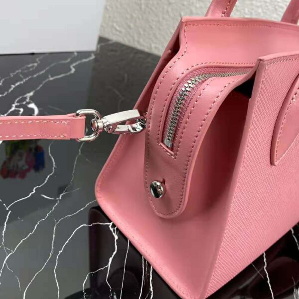 Prada Women Saffiano Leather Prada Monochrome Bag-Pink - Image 8