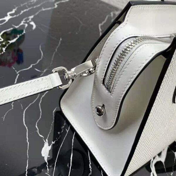 Prada Women Saffiano Leather Prada Monochrome Bag-White - Image 8