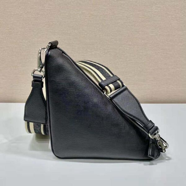 Prada Women Saffiano Prada Triangle Bag-Black - Image 3