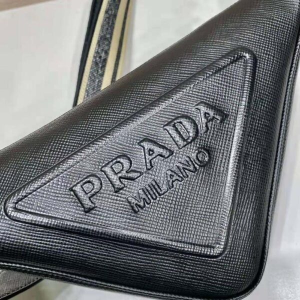 Prada Women Saffiano Prada Triangle Bag-Black - Image 5