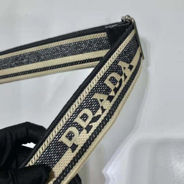 Prada Women Saffiano Prada Triangle Bag-Black - Image 9