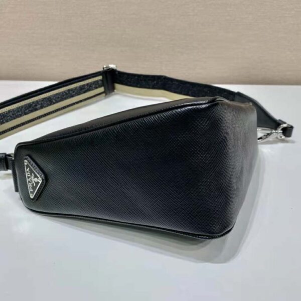 Prada Women Saffiano Prada Triangle Bag-Black - Image 7