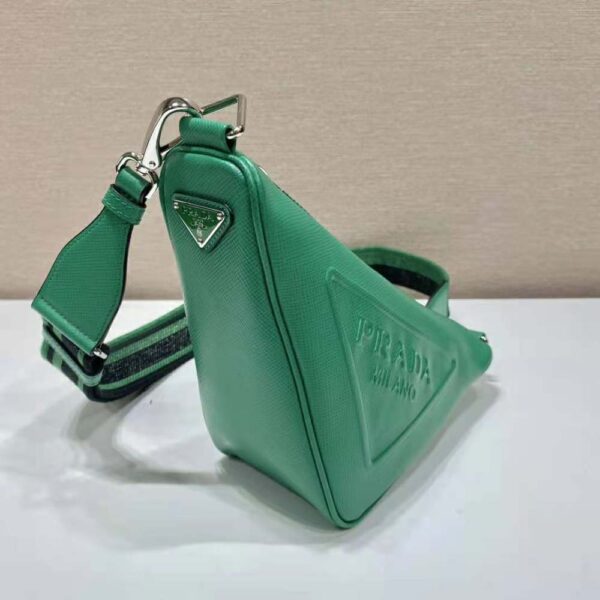 Prada Women Saffiano Prada Triangle Bag-Green - Image 3